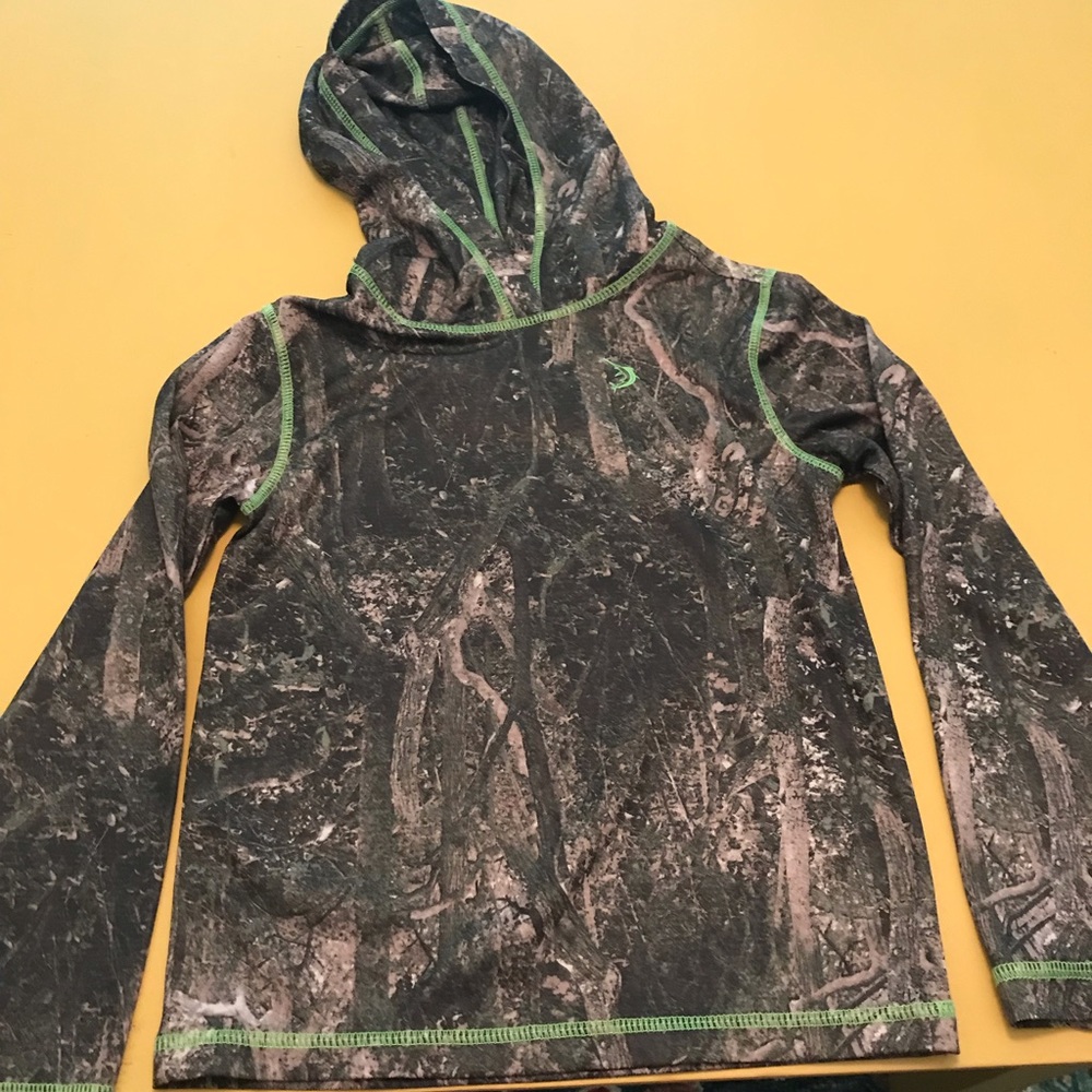 Boys Camo Mesh Hoodie (Light Weight)